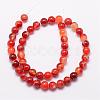 Natural Striped Agate/Banded Agate Bead Strands G-K166-13-8mm-08-2