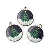 Single Face Printed Wood Pendants LS-WOOD-H102-02H-1