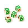 Rack Plating Brass Enamel Beads KK-B060-04G-02E-3