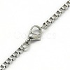 Tarnish Resistant Trendy Unisex 201 Stainless Steel Box Chain Necklaces NJEW-L043C-48P-3