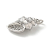 Brass Micro Pave Clear Cubic Zirconia Pendants LS-KK-U046-02P-06-2