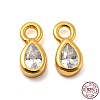 Real 18K Gold Plated 925 Sterling Silver Charms STER-K176-03D-G-1