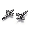 Alloy with Rhinestone Pendants PALLOY-N176-12B-NR-1
