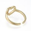 Brass Micro Pave Clear Cubic Zirconia Cuff Rings RJEW-K232-07G-3