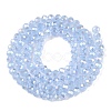 Electroplate Glass Beads Strands EGLA-A044-J4mm-B03-3