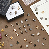 100Pcs 4 Colors Alloy Star Lapel Pin Back Brooch JEWB-FH0003-01-4