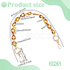 Oval Acrylic & Plastic Chains Bag Extender Chains HJEW-UN00040-4