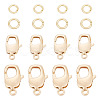 10Pcs 2 Styles Brass Lobster Claw Clasps KK-TA0009-15-3