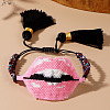 Bohemian Style Handmade Glass Seed Beaded Link Bracelets QQ7911-1-1