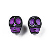 Opaque Black Acrylic Beads MACR-N012-15-3