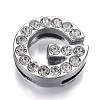 Alloy Letter Slide Charms RB-F034-01G-P-RS-1