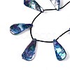 AB Color Plated Dyed Natural Freshwater Shell Beads Strands X-SHEL-T020-55C-3