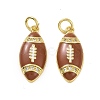 Rack Plating Brass Micro Pave Cubic Zirconia Pendants KK-C008-28G-2