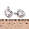 Valentine's Day Brass Micro Pave Clear Cubic Zirconia Pendants KK-K360-22P-3