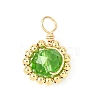 7Pcs Glass Pendants PALLOY-JF04624-3