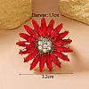 Alloy with Glass Finger Rings for Women OX7798-2-3