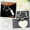 30Pcs Zinc Alloy Split Rings FIND-SP0004-17-6