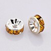 Brass Rhinestone Spacer Beads RB-A014-Z8mm-17S-2