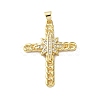 Brass Micro Pave Clear Cubic Zirconia Pendants KK-A212-06G-G-1