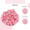 80Pcs Round Silicone Focal Beads SIL-SZ0001-24-23-2