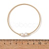 Natural Cultured Freshwater Pearl Potato Torque Bangles BJEW-JB14207-4
