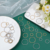 48Pcs 8 Styles 304 Stainless Steel Linking Ring STAS-ME0002-36-4