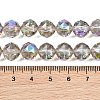 Transparent Electroplate Glass Beads Strands EGLA-N002-34C-B11-3