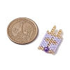 Glass Seed Beaded Pendants PALLOY-MZ00227-01-3