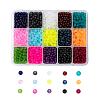 15 Colors Transparent Glass Beads FGLA-JP0001-01-4mm-1