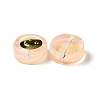Transparent Spray Painted Glass Beads GLAA-I050-15D-3