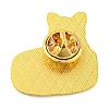 Golden Zinc Alloy Brooches JEWB-Z015-01B-2