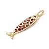 Brass Enamel Pendants KK-CBA960E-06B-G-2