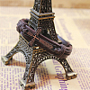 Adjustable Cross with Word Iron Braided Leather Cord Bracelets BJEW-P0001-02A-4