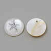 Freshwater Shell Pendants X-SHEL-Q010-001P-2