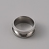 201 Stainless Steel Grooved Finger Ring Settings STAS-WH0027-26A-P-2