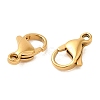 Ion Plating(IP) 304 Stainless Steel Lobster Claw Clasps Hand Polished X-STAS-AB13-G-01-2
