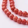 Natural Mashan Jade Round Beads Strands G-D263-6mm-M-2