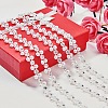 Flower ABS Plastic Imitation Pearl Beaded Trim Garland Strands CHAC-R001-01-6