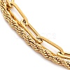 304 Stainless Steel Multi-Strand Chain Bracelets BJEW-G711-03D-G-2