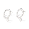 304 Stainless Steel Stud Earring Findings STAS-P308-02B-S-1