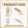 60Pcs 2 Colors Brass Screw Clasps KK-LP0001-96-2
