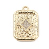 Brass Micro Pave Cubic Zirconia Pendants KK-D283-30G-04-1