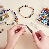120Pcs 12 Colors Handmade Evil Eye Lampwork Round Bead Strands LAMP-SZ0001-11-6