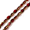 Electroplate Opaque Color Glass Beads Strands EGLA-Q127-A01-02G-1