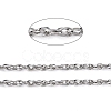 Tarnish Resistant 304 Stainless Steel Rope Chains CHS-F003-05P-A-2