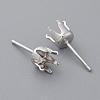 925 Sterling Silver Stud Earrings Findings STER-I005-16P-1