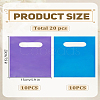20Pcs 2 Colors LDPE Plastic Packaging Bags with Die Hole Handle ABAG-LP0001-57-2