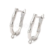 Bamboo Brass Hoop Earring Findings KK-A289-06P-1