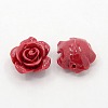 Synthetic Coral 3D Flower Rose Beads CORA-A005-14mm-03-1