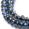 Electroplate Glass Beads Strands EGLA-F149-FR-07-3